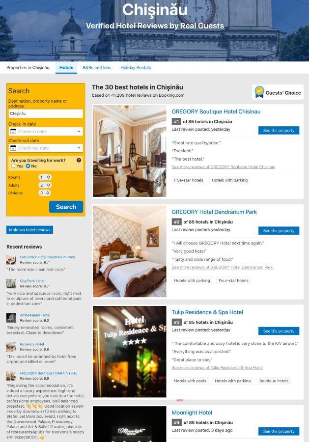 Gregory Boutique Hotel Кишинев Екстериор снимка